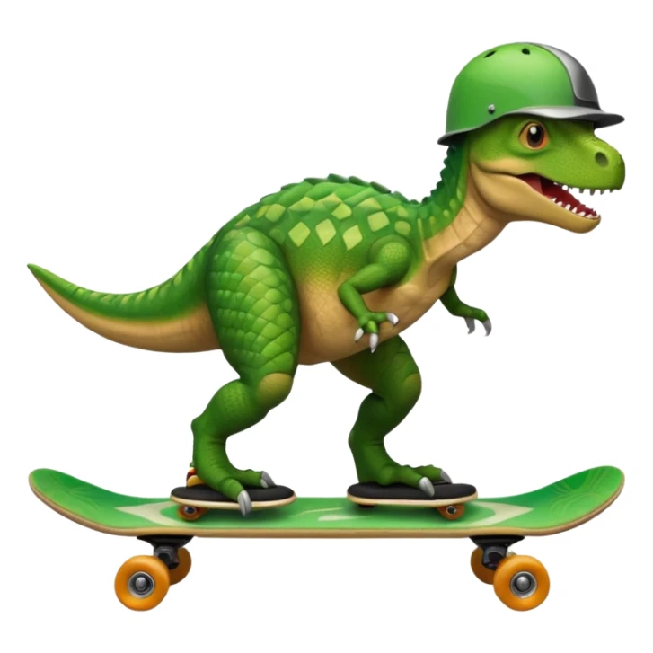 Dinosaur on a skateboard sticker