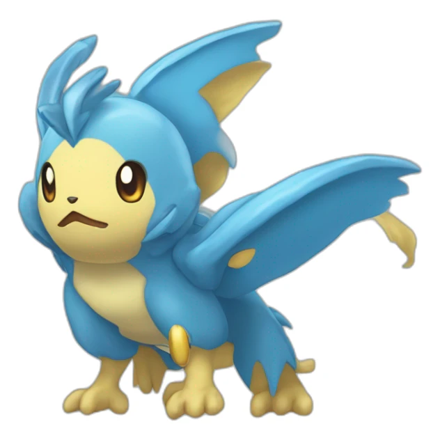 Léviator Pokémon bleu dessin animé sticker