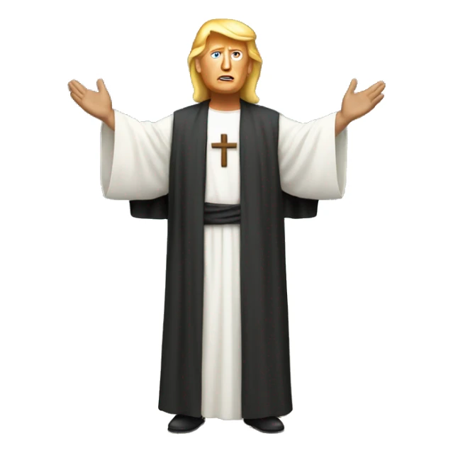 Donald Trump standing with jesus sticker