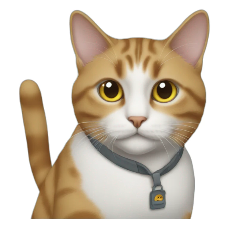 cat with a t-shirt sticker