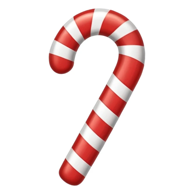 un baston de caramelo de navidad rojo con blanco sticker