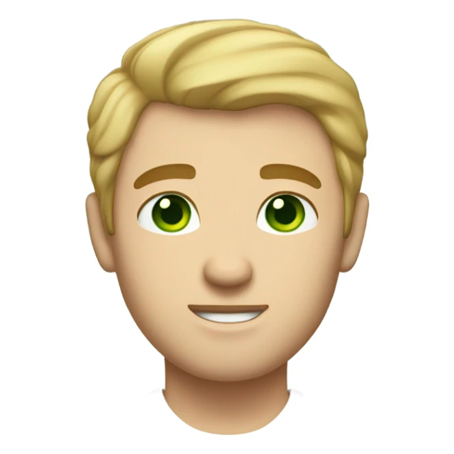 light skinned Caucasian male, green eyes, unshaven sticker