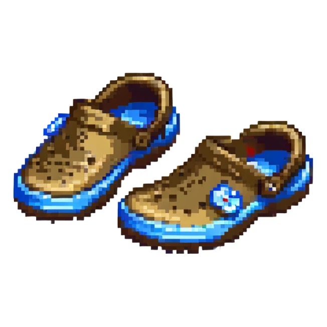 a pair of crocs shoes sticker