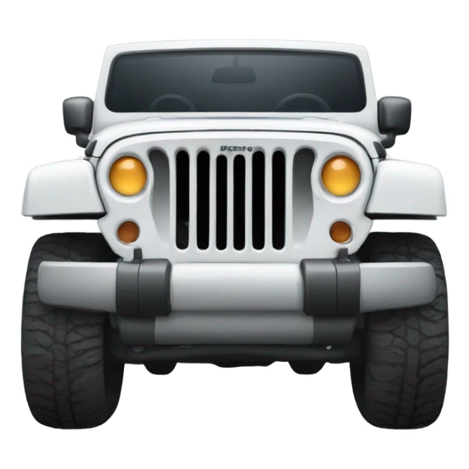 front view of a white jeep sticker