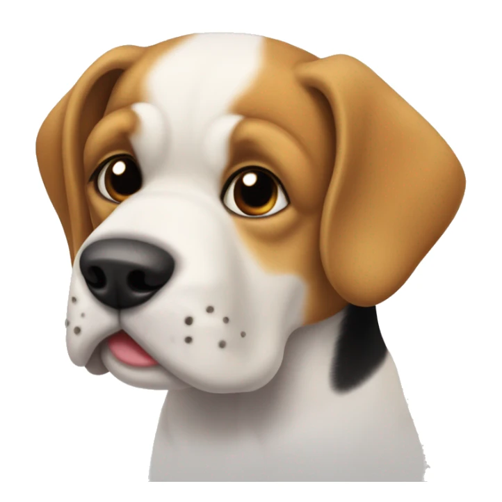 perro beagle al lado de perro buldog frances  sticker
