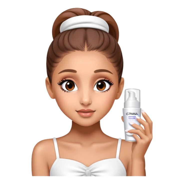 skin care cream application Ariana Grande sticker
