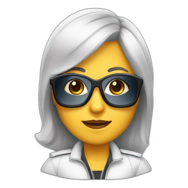 Mujer castaña con gafas de sol piloto Airbus sticker