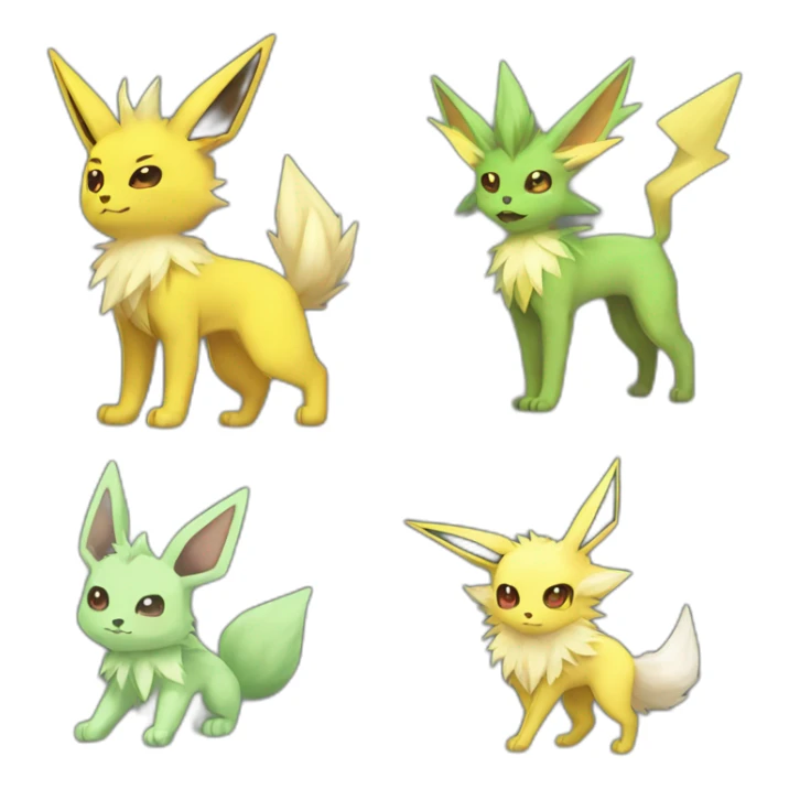 Jolteon and leafeon fuze sticker