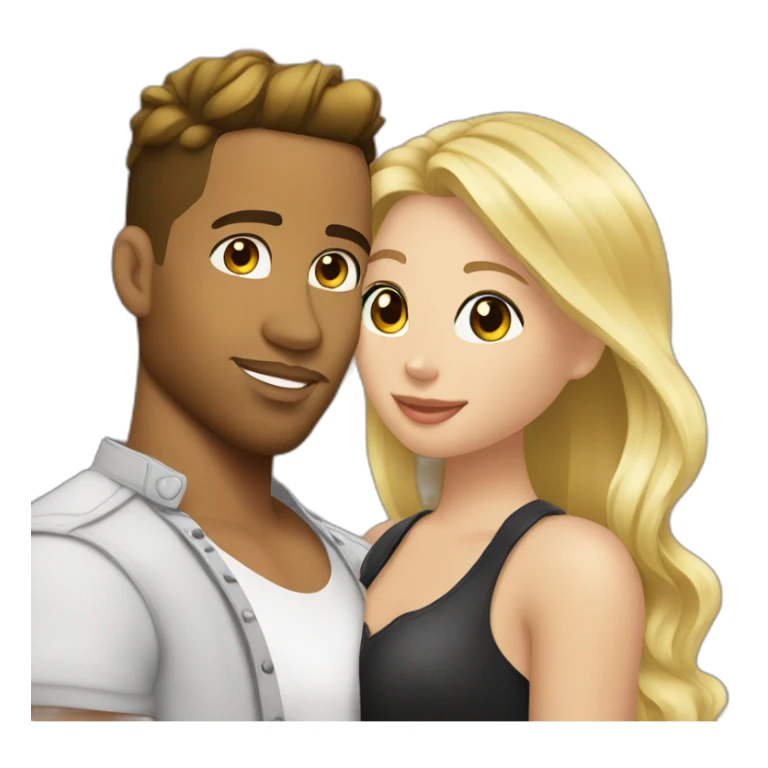 Romeo Santos and blond girl sticker