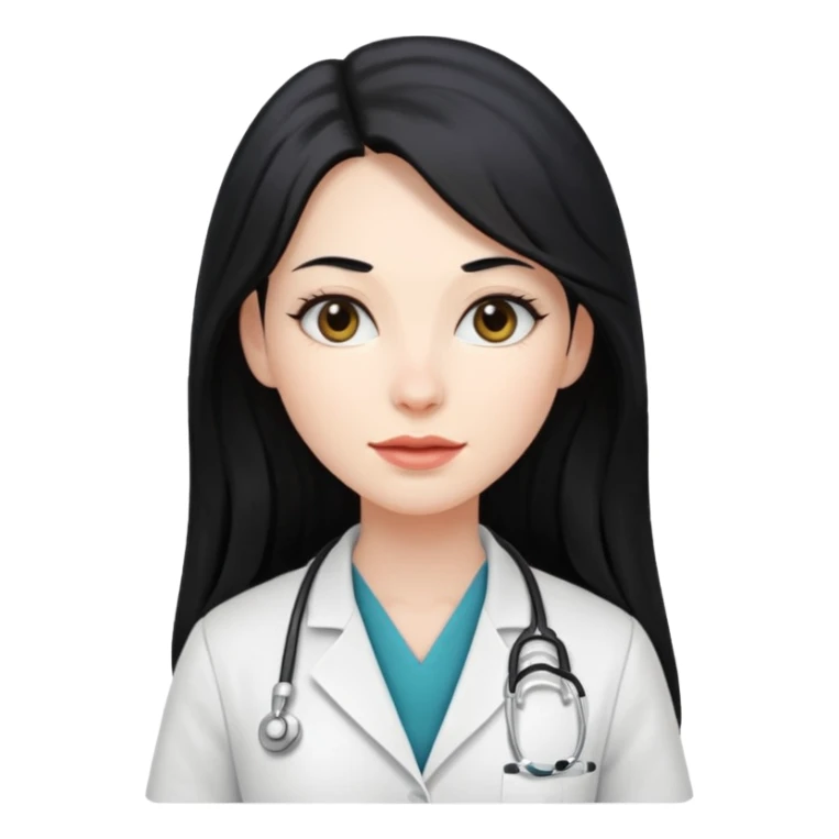  female long haired hotel doctor sticker