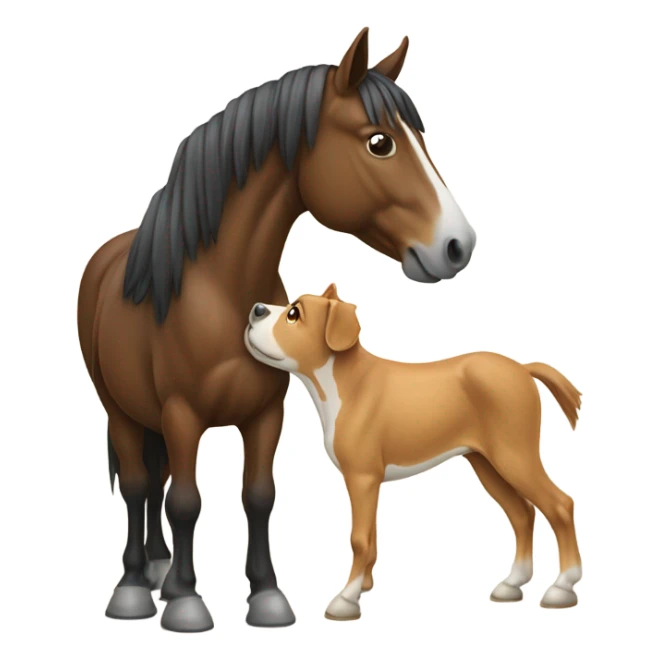 A horse with a dog growing out of its back sticker