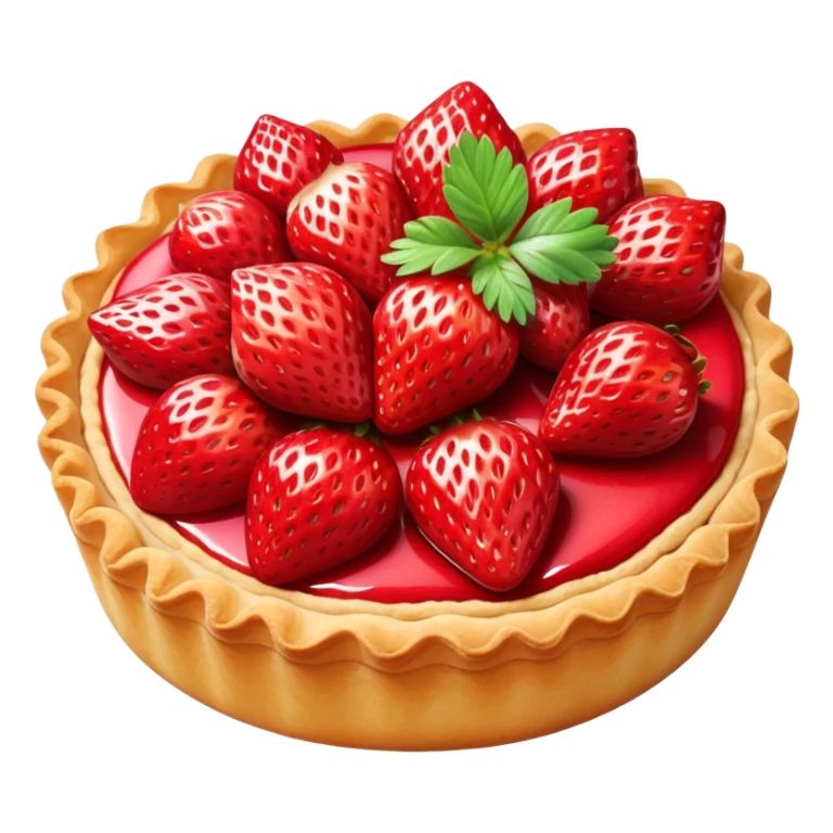 ultra realistic strawberry tart sticker