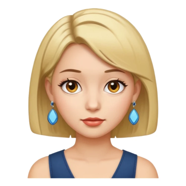 girl with bob hairstyle and earrings sticker