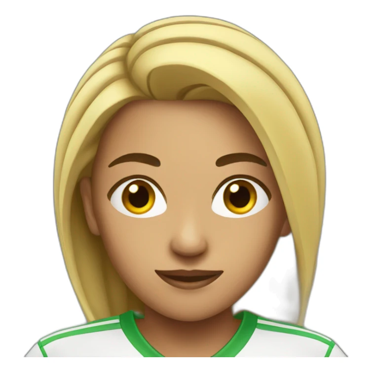 Female soccer player sticker