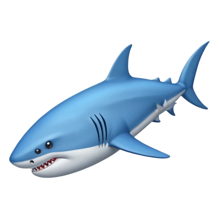 Un tiburón con zapatillas azules  sticker