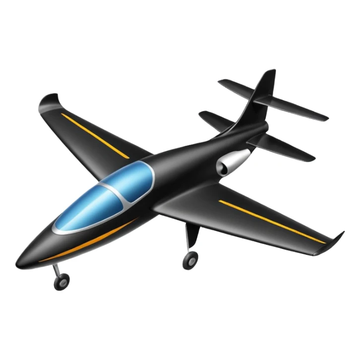 Emoji of a black rc plane sticker