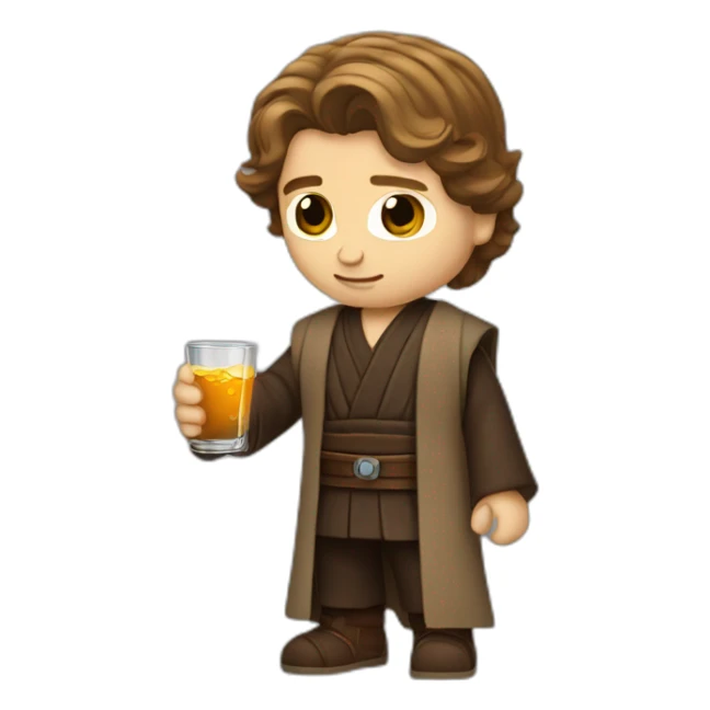 Anakin skywalker handing whiskey glass sticker
