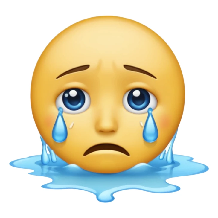 Üzgün gözleri dolan emoji sticker