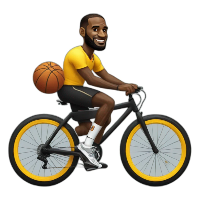 Lebron james sur un vélo  sticker