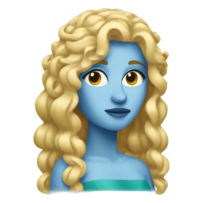 Create a blonde greek styled goddess based on aquarius sticker