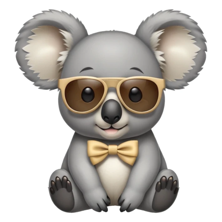 Koala mit Schleife auf dem Kopf und Sonnenbrille sticker