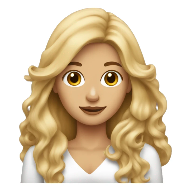 Long hair Blonde women holding a brown cockapoo sticker