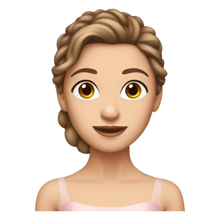 caucasian ballerina with brown hair sticker