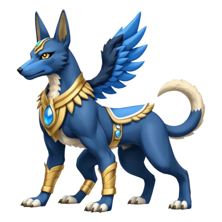 WereGarurumon-Anubis-Lucario-fusion (full body) sticker