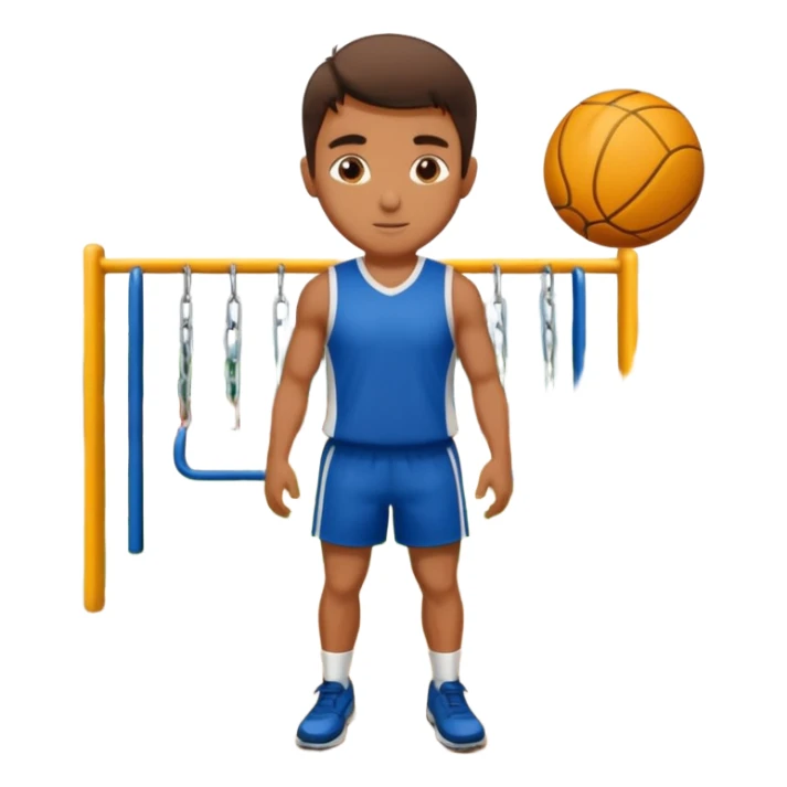 sportsman in the playground sticker