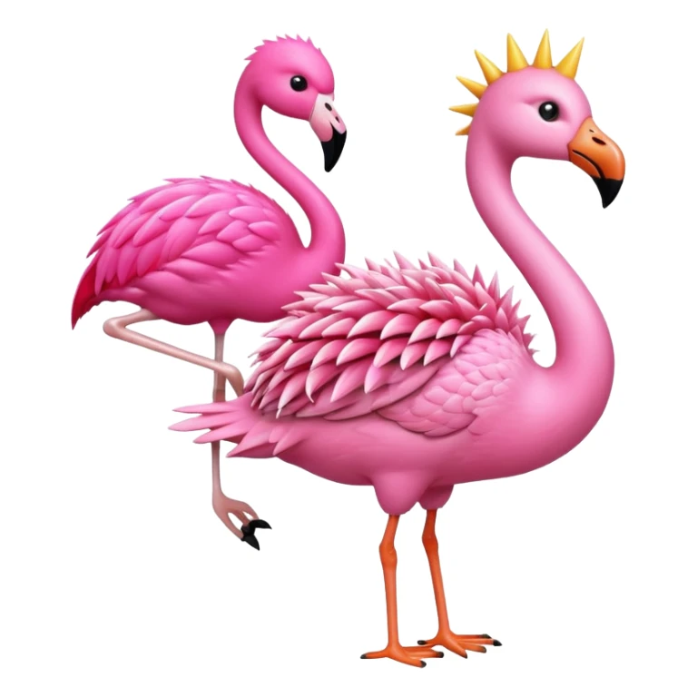 An hedgeog that rides a flamingo sticker