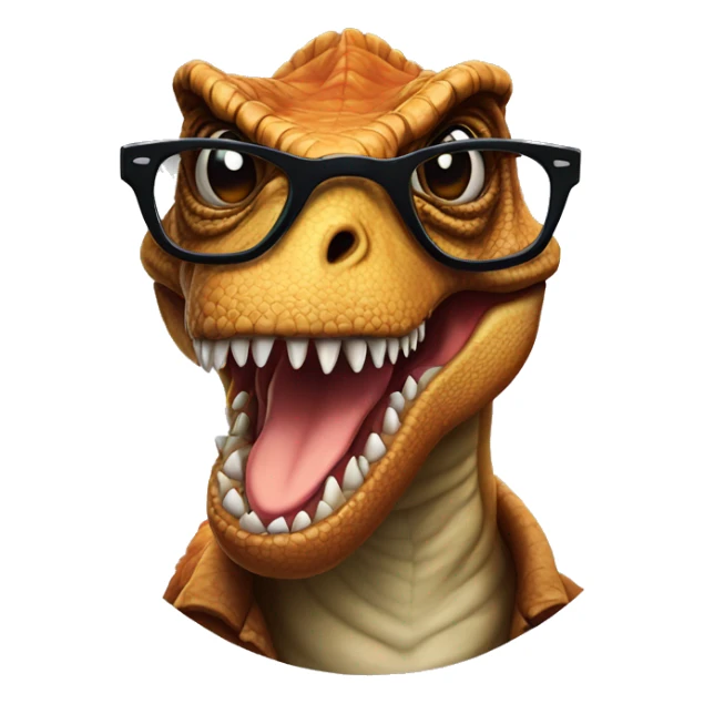 Tyrannosaurus rex wearing glasses, Las Vegas sticker