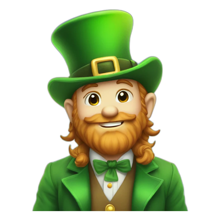 Leprechaun making bm at the end of a rainbow sticker