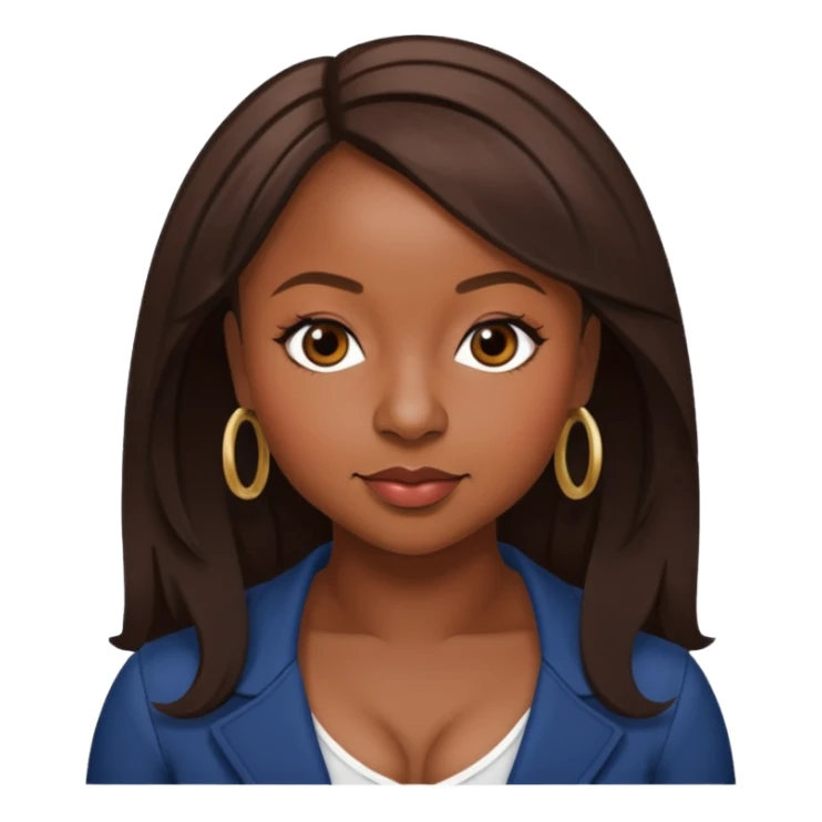 Naturi Naughton with dark brown hair sticker