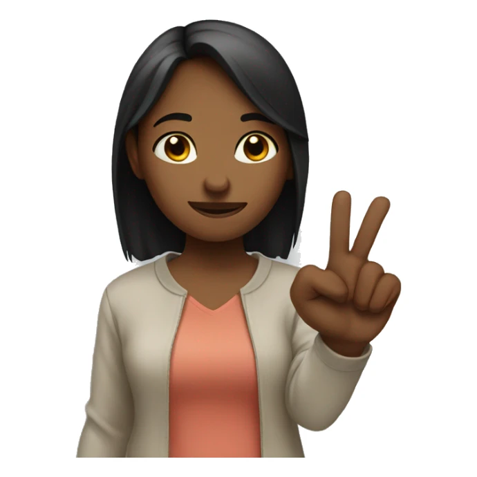 Girl saying no with finger sticker