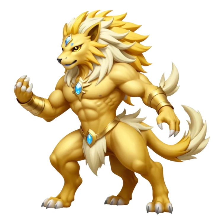 Solgaleo-Fakémon-hybrid-creature (full body)  sticker