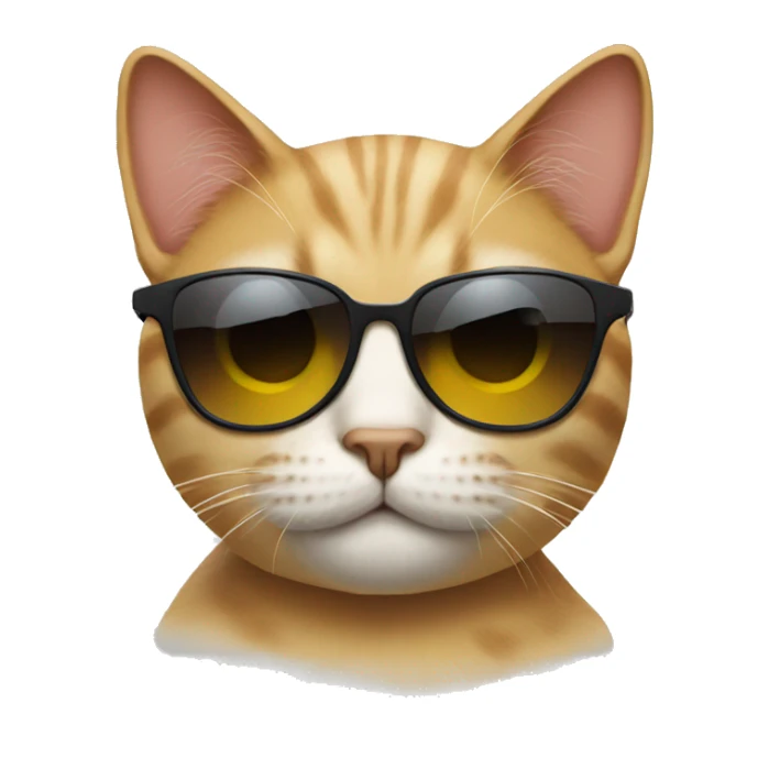 Cat with sunglasses sticker