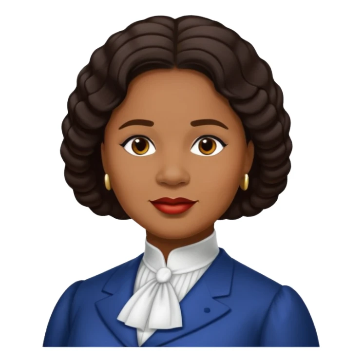 Madam C.J. Walker with dark brown hair sticker