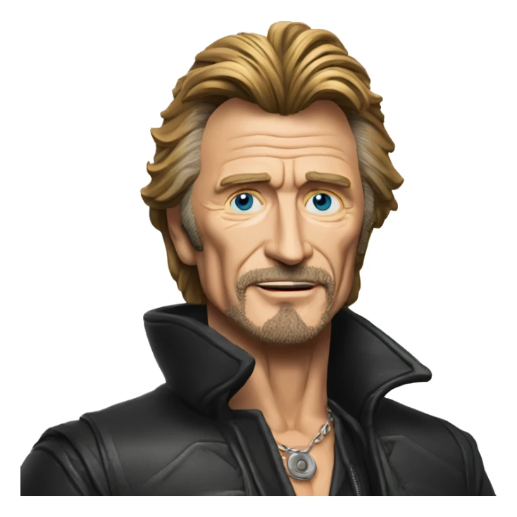 Johnny halliday déguisé en père Noël  sticker