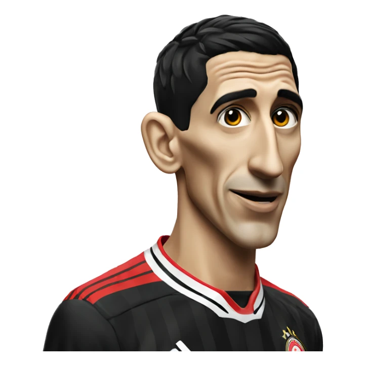 di maria with benfica shirt sticker