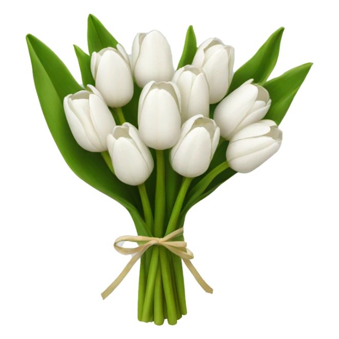 white tulip bouquet  sticker
