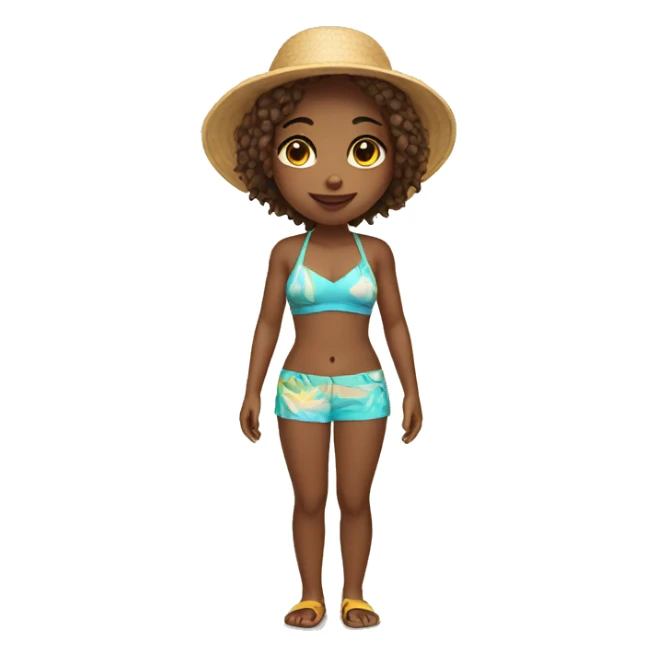beach girl, very cute sticker