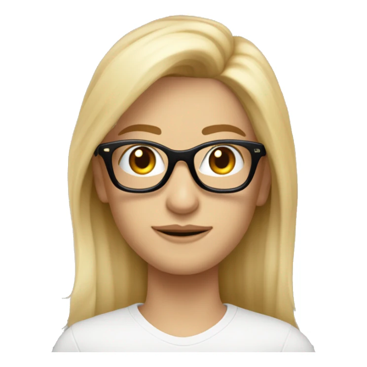 Marciano rubia pelo largo y gafas sticker