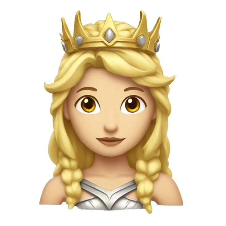 blond Valkyrie with wings and a crown sticker