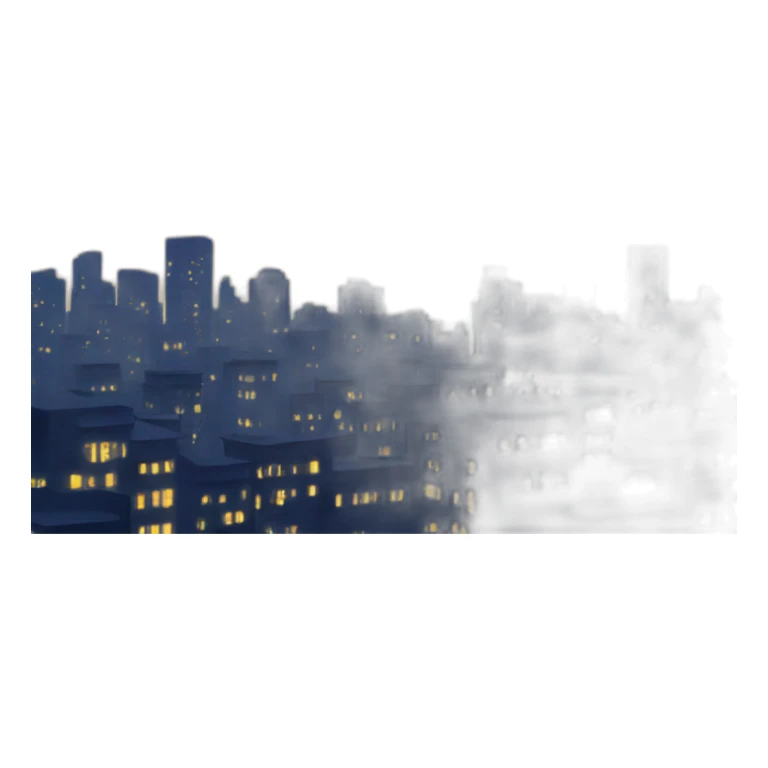 City lights and stars sticker