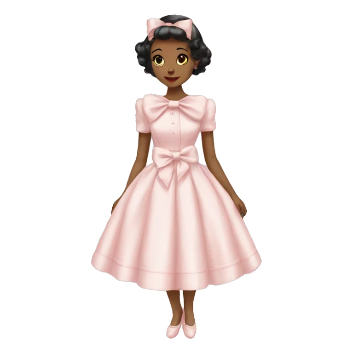 pale pink Vintage bow dress sticker