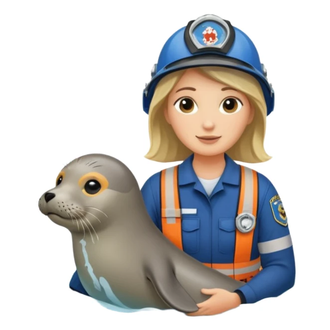 National Oceanic and Atmospheric Administration rescue workers rescue a seal sticker