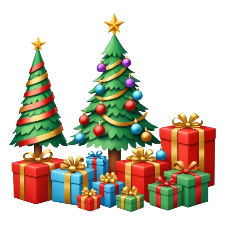 create a realistic room with a lot of  christmas chaos sticker