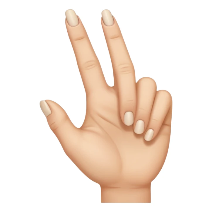 Open hand with middle finger bent downward emoji sticker