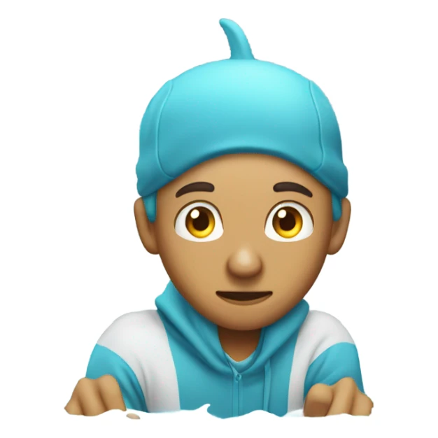 Guy thinking he is a dolphin jumping in fountain sticker