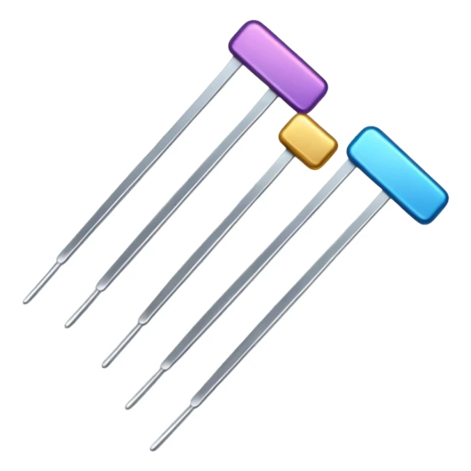 Bobby pins of different colours sticker